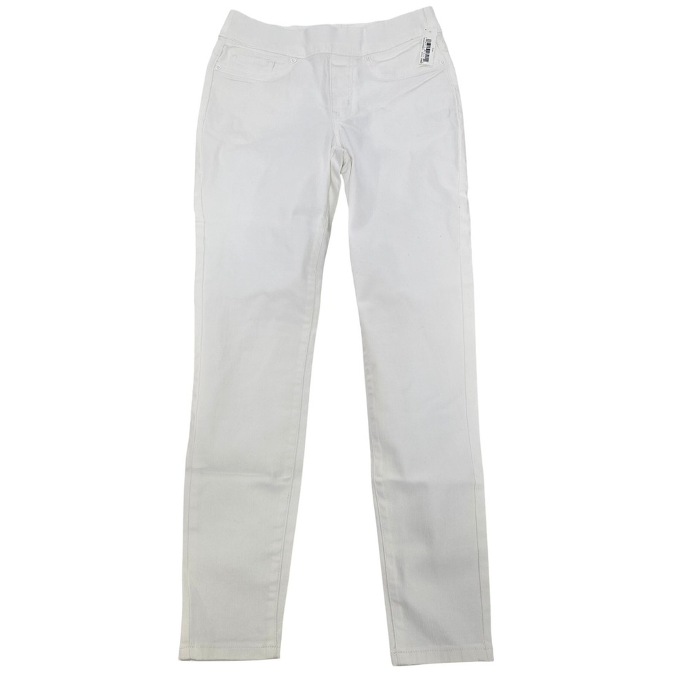 Amazon Essentials Womens White Pull On Skinny Jeans Size 4 Stretch Comfort NWT - Picture 2 of 6